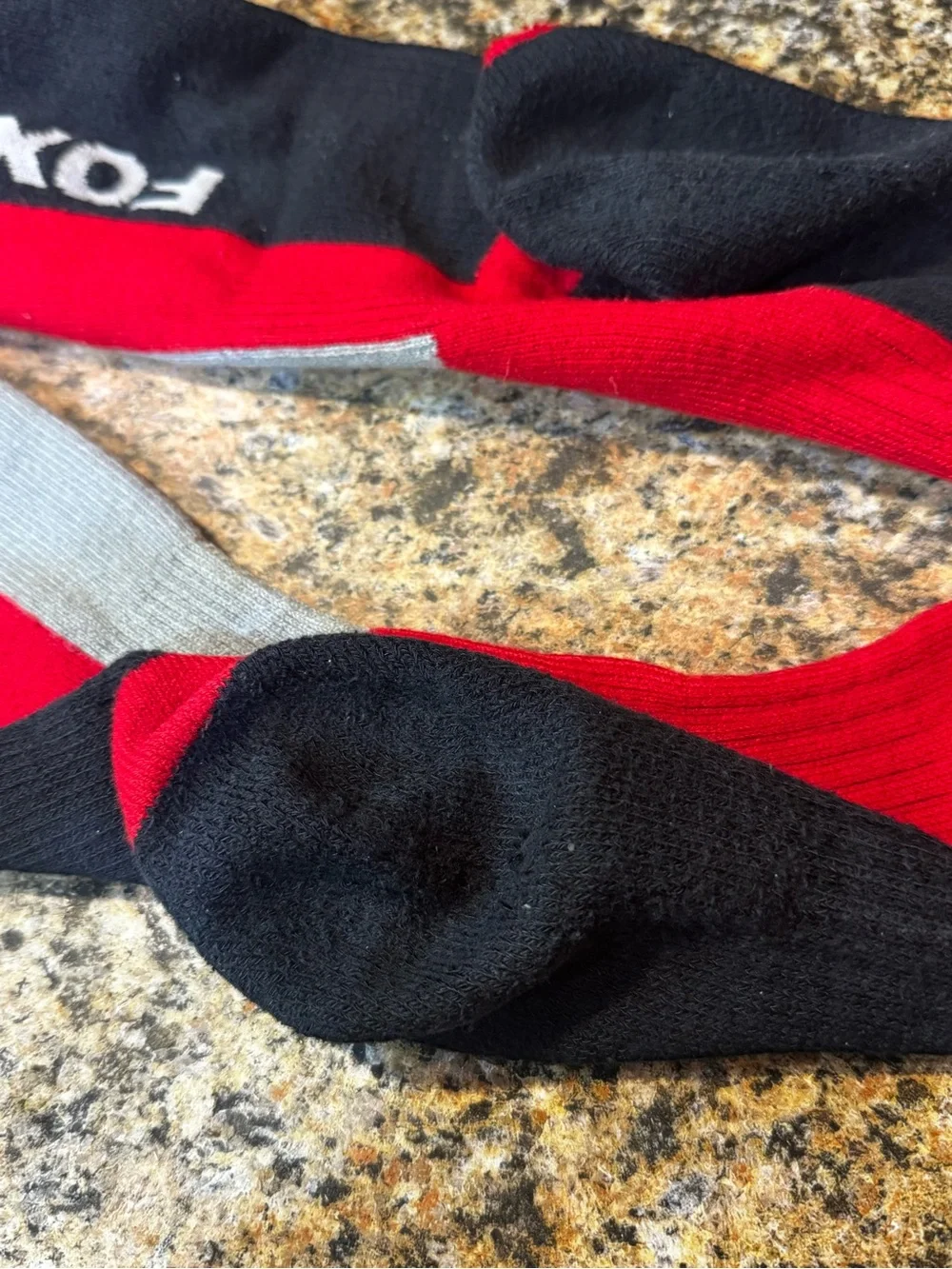 Fox Racing motocross moto men’s tall boot socks red black size Large